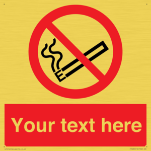 Custom No E-cigarettes / Vaping Sign